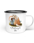 Emaille-Tasse "It Must(ang) be love"
