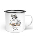 Emaille-Tasse "Creolos"