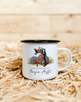 Emaille-Tasse "Morgan-Muffel"