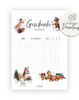 X-Mas Geschenke-Planer Druckvorlage