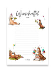 Birthday Wunschzettel Druckvorlage
