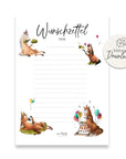 Birthday Wunschzettel Druckvorlage