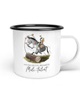Emaille-Tasse "Muli-Talent"