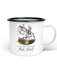 Emaille-Tasse "Muli-Talent"