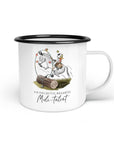 Emaille-Tasse "Muli-Talent"
