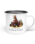 Emaille-Tasse "Polnisches Farmblut"