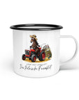 Emaille-Tasse "Polnisches Farmblut"