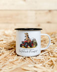 Emaille-Tasse "Polnisches Farmblut"