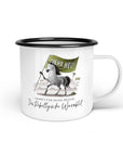 Emaille-Tasse "Rebellgisches Warmblut"