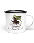 Emaille-Tasse "Rebellgisches Warmblut"