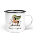 Emaille-Tasse "Rebellgisches Warmblut"