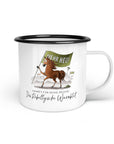 Emaille-Tasse "Rebellgisches Warmblut"