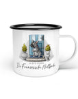Emaille-Tasse "Französische Nullbocke"