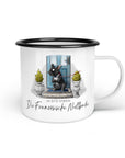 Emaille-Tasse "Französische Nullbocke"