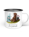 Emaille-Tasse "Lachrador"