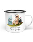Emaille-Tasse "Lachrador"