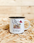 Emaille-Tasse "Knabstripper"