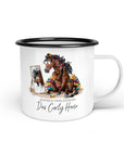 Emaille-Tasse "Curly Horse"