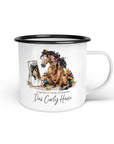 Emaille-Tasse "Curly Horse"