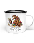 Emaille-Tasse "Curly Horse"