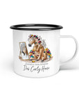 Emaille-Tasse "Curly Horse"