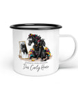Emaille-Tasse "Curly Horse"
