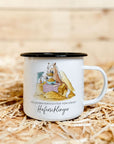 Emaille-Tasse "Haferschlinger"