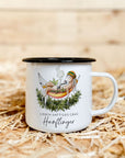 Emaille-Tasse "Hanflinger"