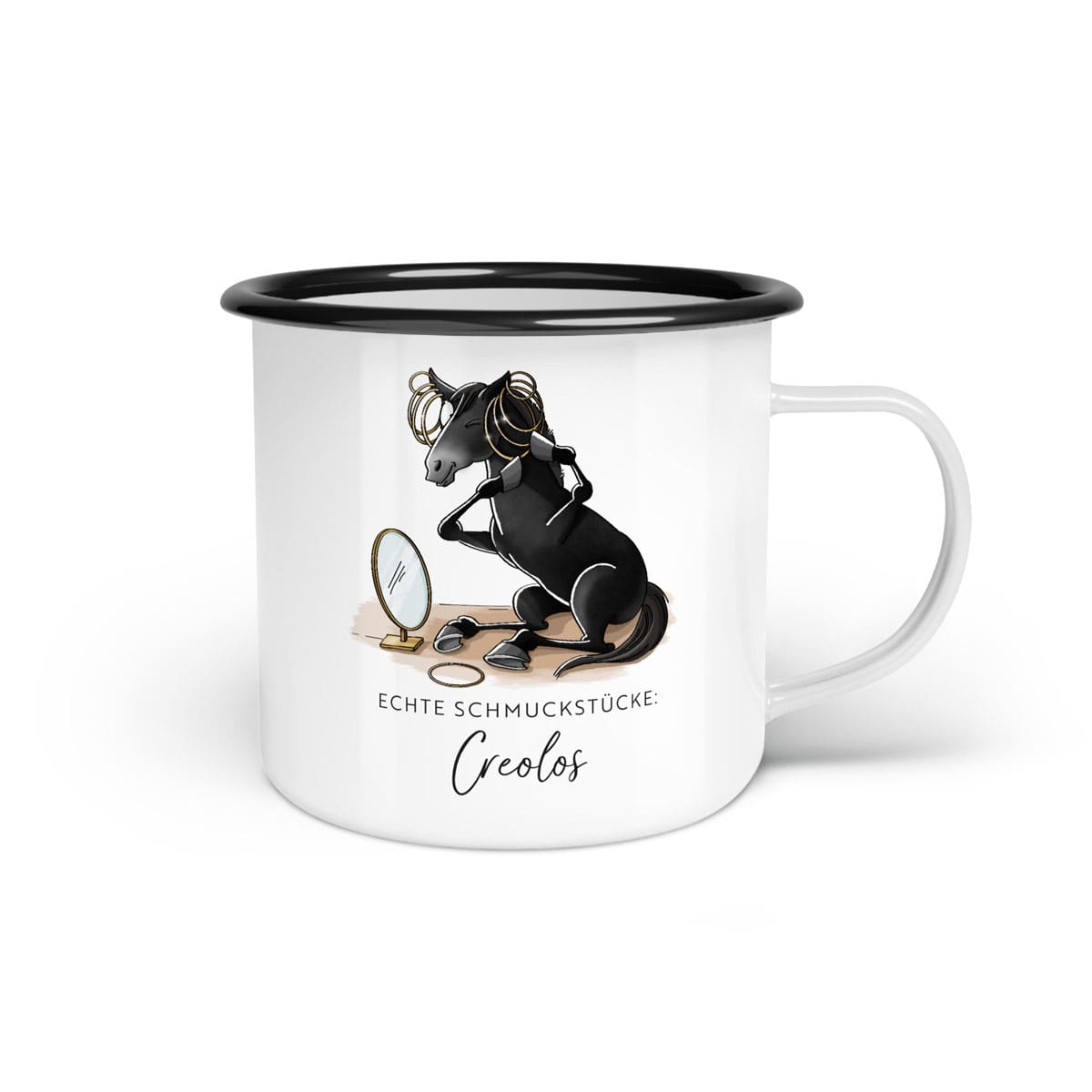 Emaille-Tasse "Creolos"