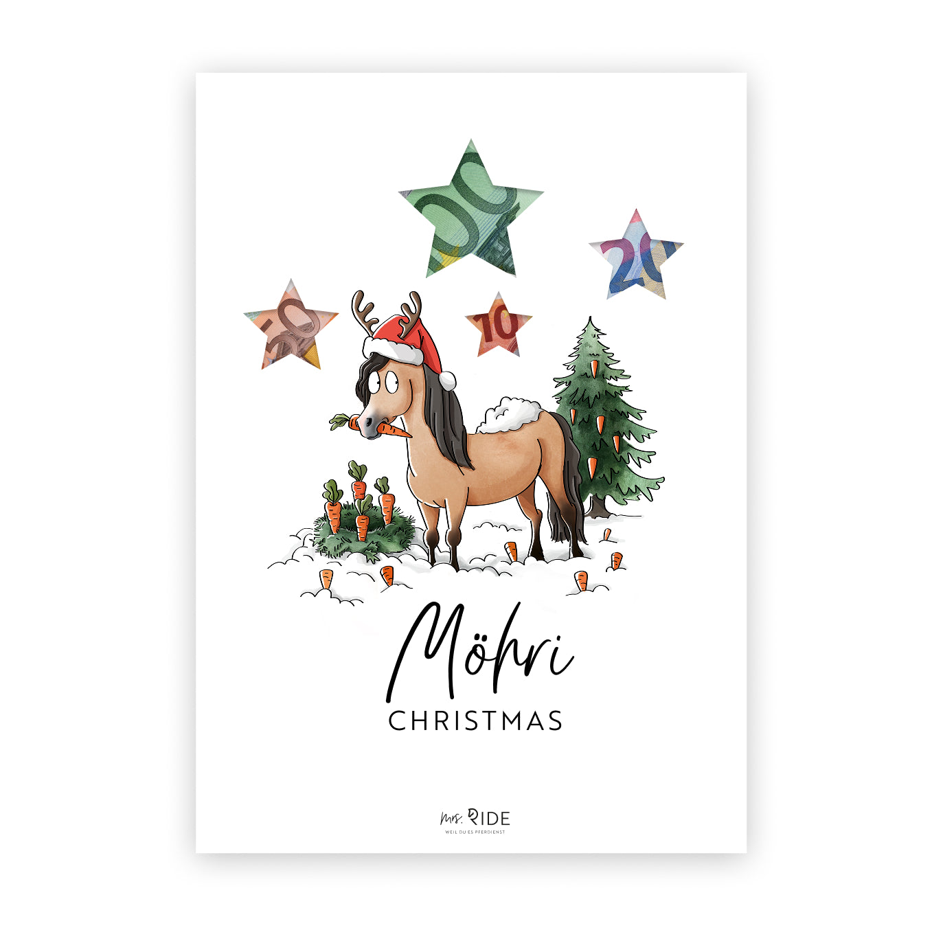 X-Mas Geldgeschenk Druckvorlage