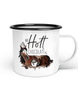 Emaille-Tasse "Hü Hott Chocolate"