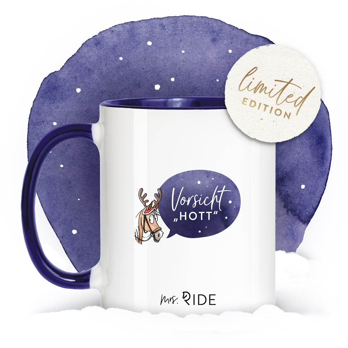 Keramiktasse "Hü-Wein" | Englisch