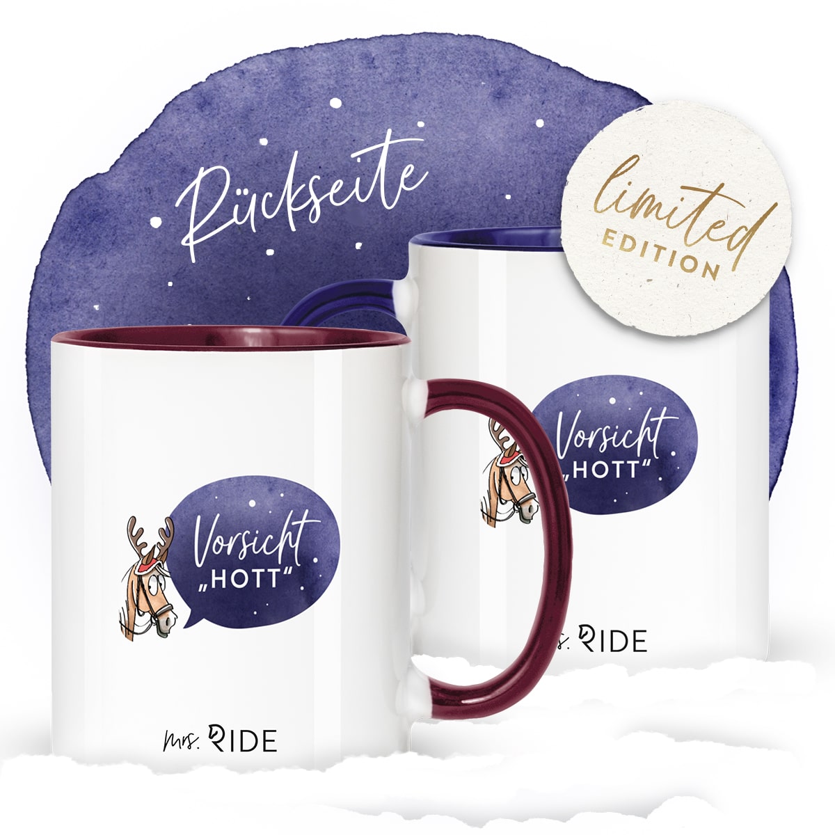 2er-Set "Hü-Wein" | Keramik | Englisch