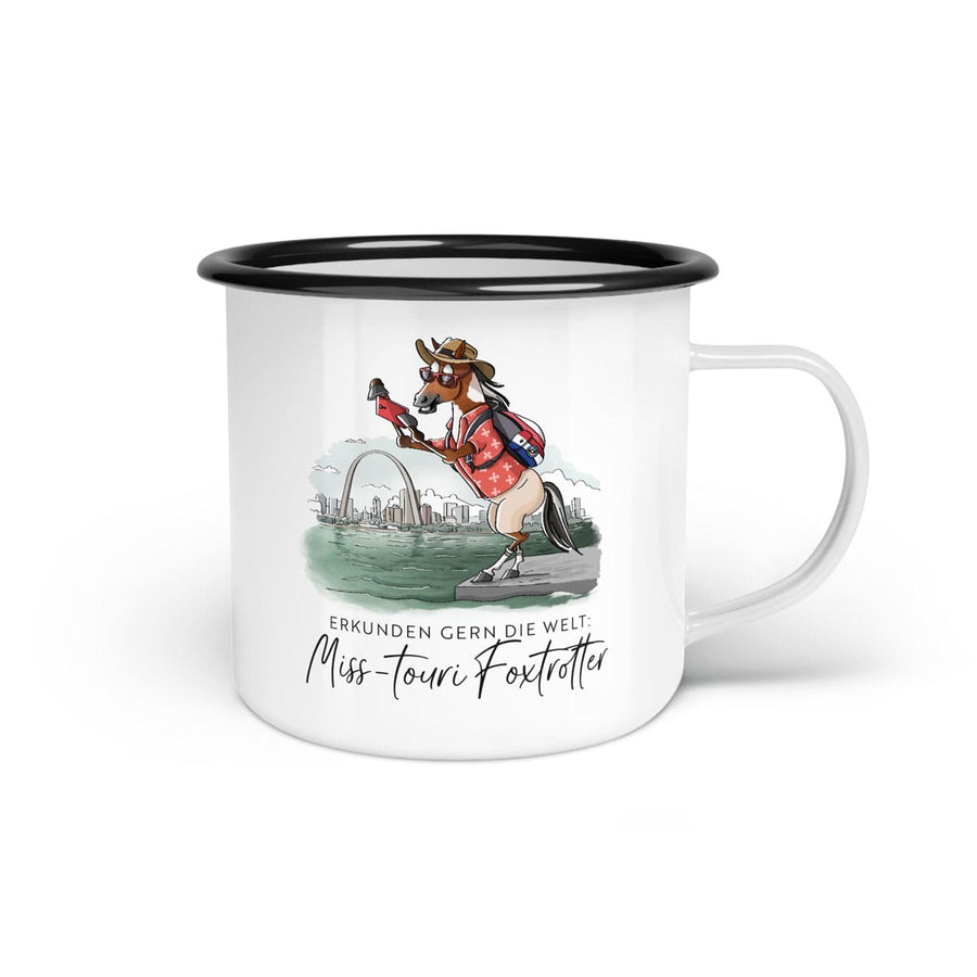 Emaille-Tasse "Miss-touri Foxtrotter"