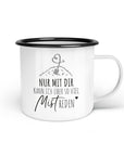 Emaille-Tasse "Über Mist reden"