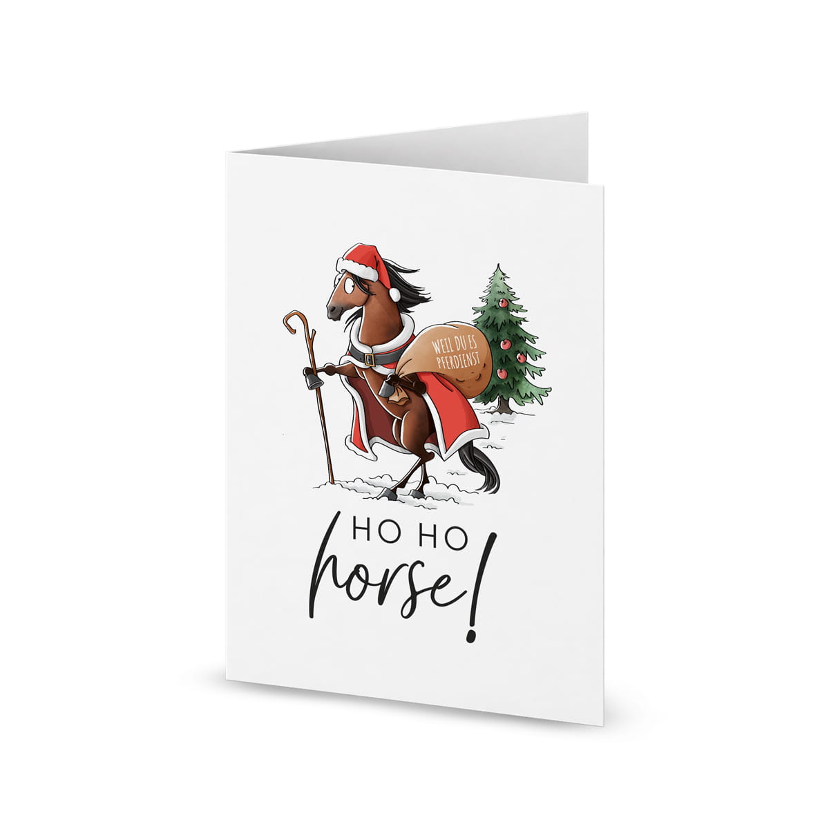 Grußkarte "Ho Ho Horse"