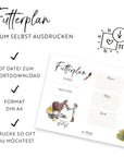 Futterplan | Druckvorlage
