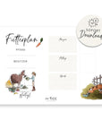 Futterplan | Druckvorlage