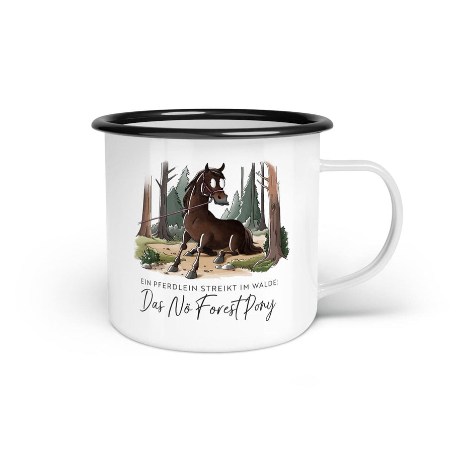 Emaille-Tasse "Nö Forest Pony"