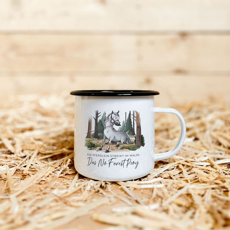 Emaille-Tasse "Nö Forest Pony"