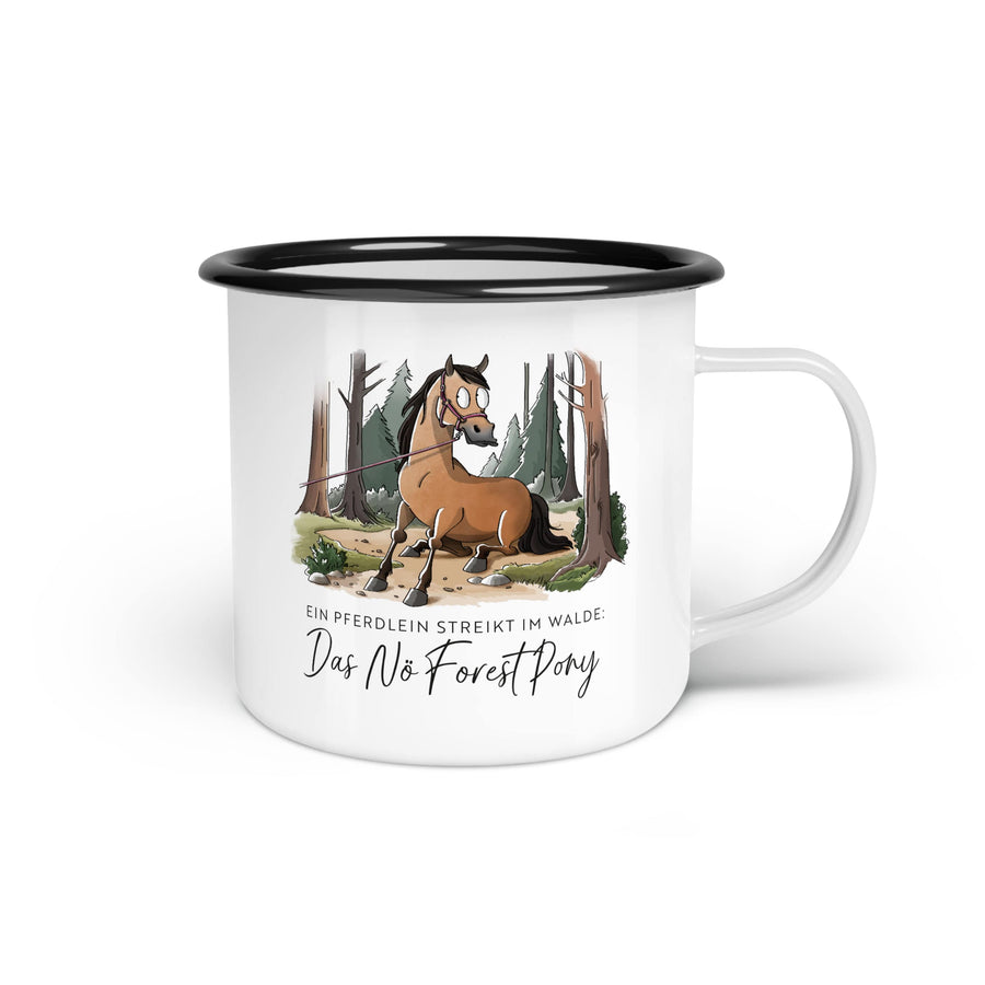 Emaille-Tasse "Nö Forest Pony"