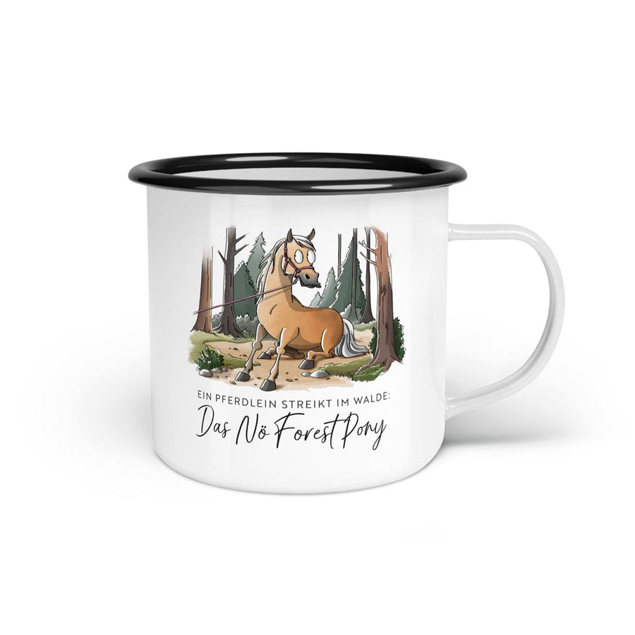 Emaille-Tasse "Nö Forest Pony"