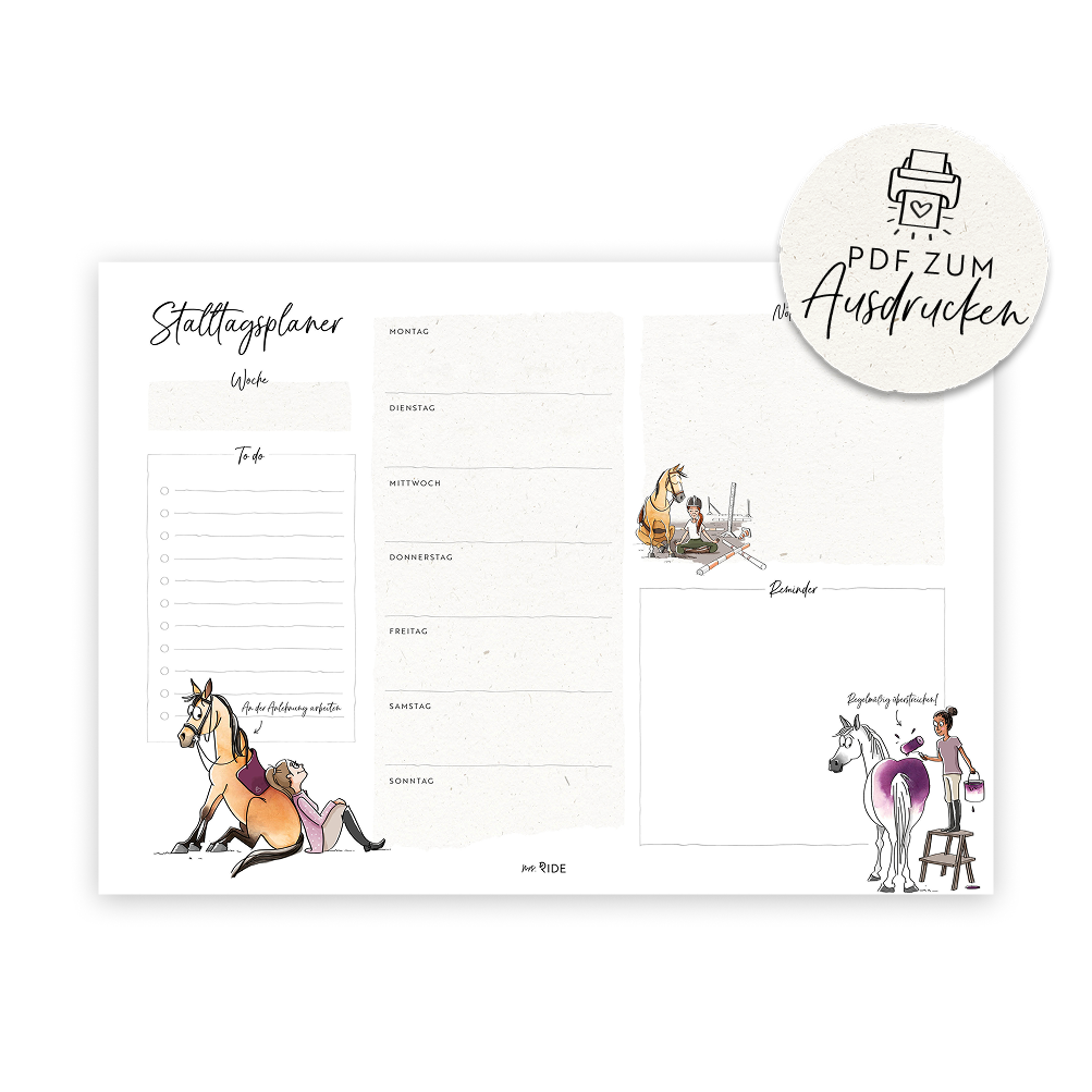 Stalltagsplaner | Druckvorlage