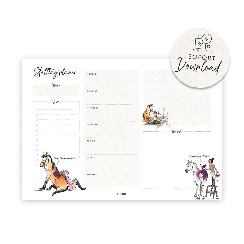 Stalltagsplaner | Druckvorlage