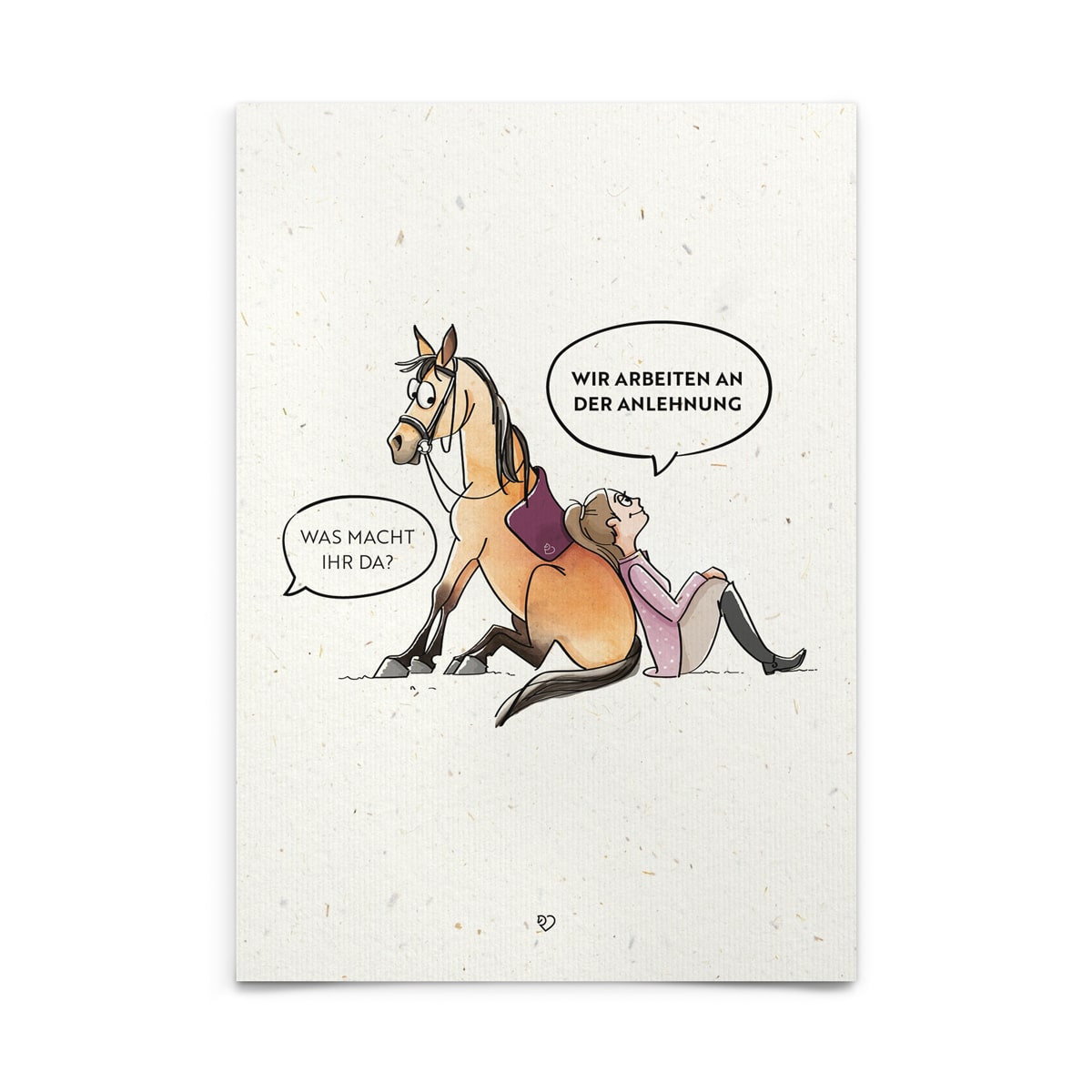 Strohpapier-Postkarte "Anlehnung"