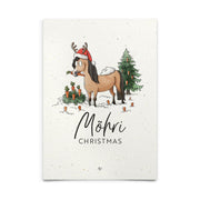 Strohpapier-Postkarte "Möhri Christmas"