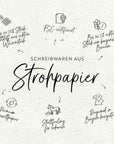 Strohpapier-Postkarte "Schlaflinger"