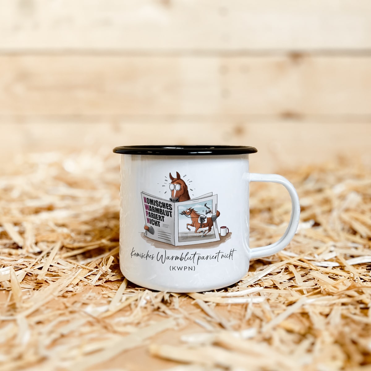 Emaille-Tasse "KWPN"