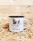 Emaille-Tasse "Jetlandponys"