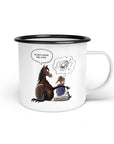 Emaille-Tasse "Meine mrs. ride"